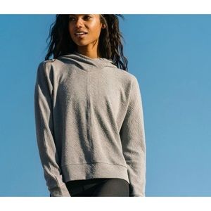 Zyia Women’s Textured Pullover Hooded Sweatshirt